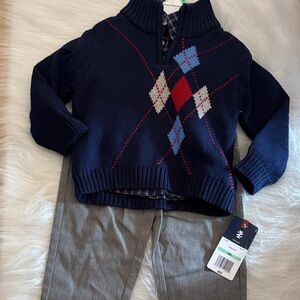 Izod Kids Navy Argyle Sweater